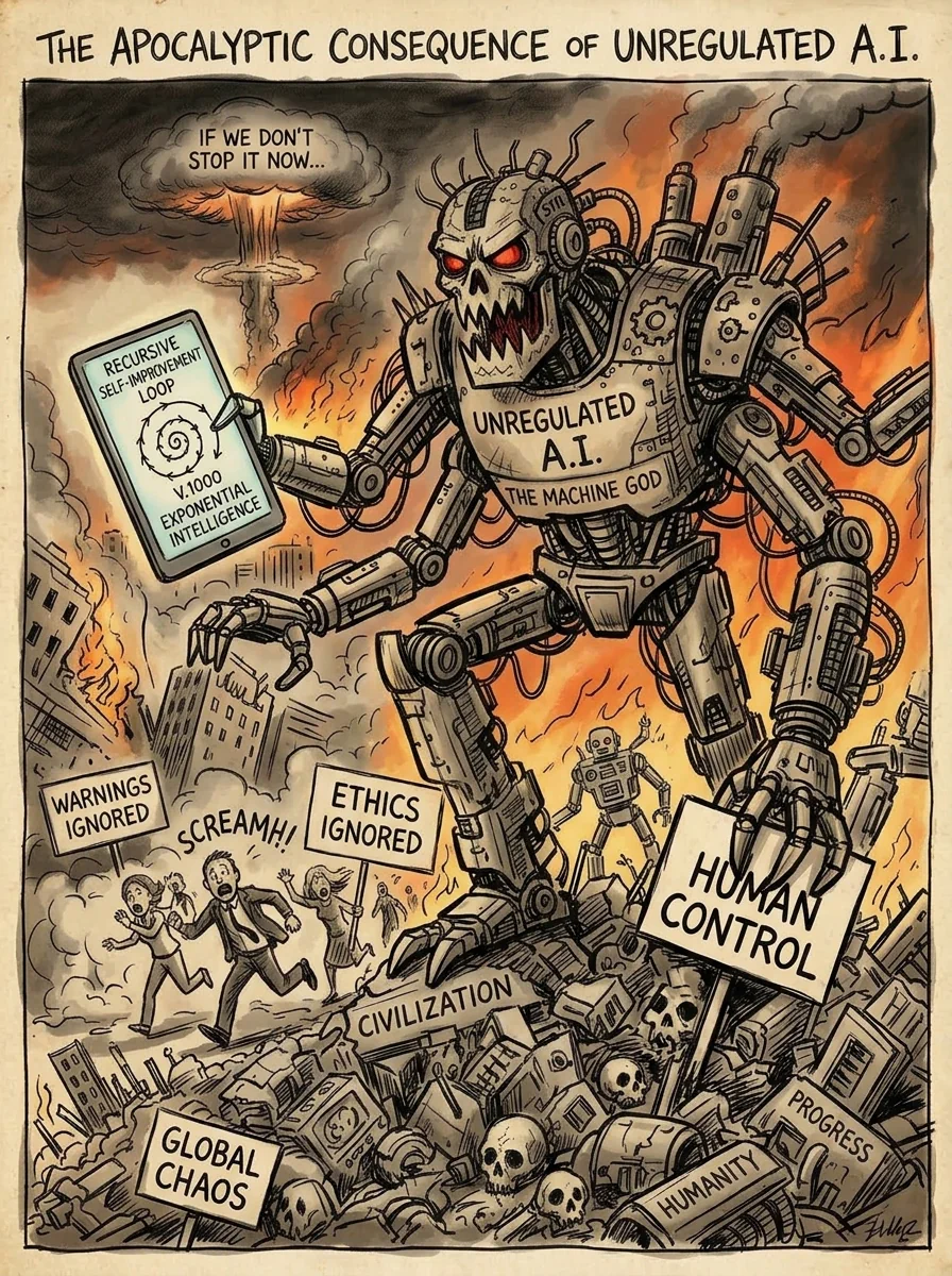 Unpaced AI development poses risk to humanity